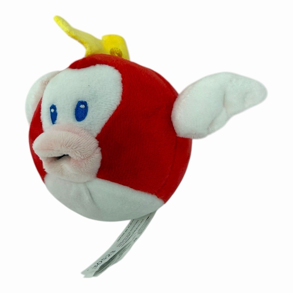 Super Mario Bros Brothers Cheep Cheep Red‎ Stuffed Plush Fish 5" Nintendo